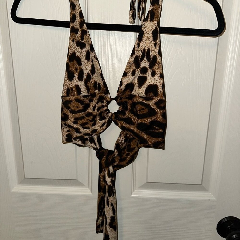 Leopard Print Halter Top